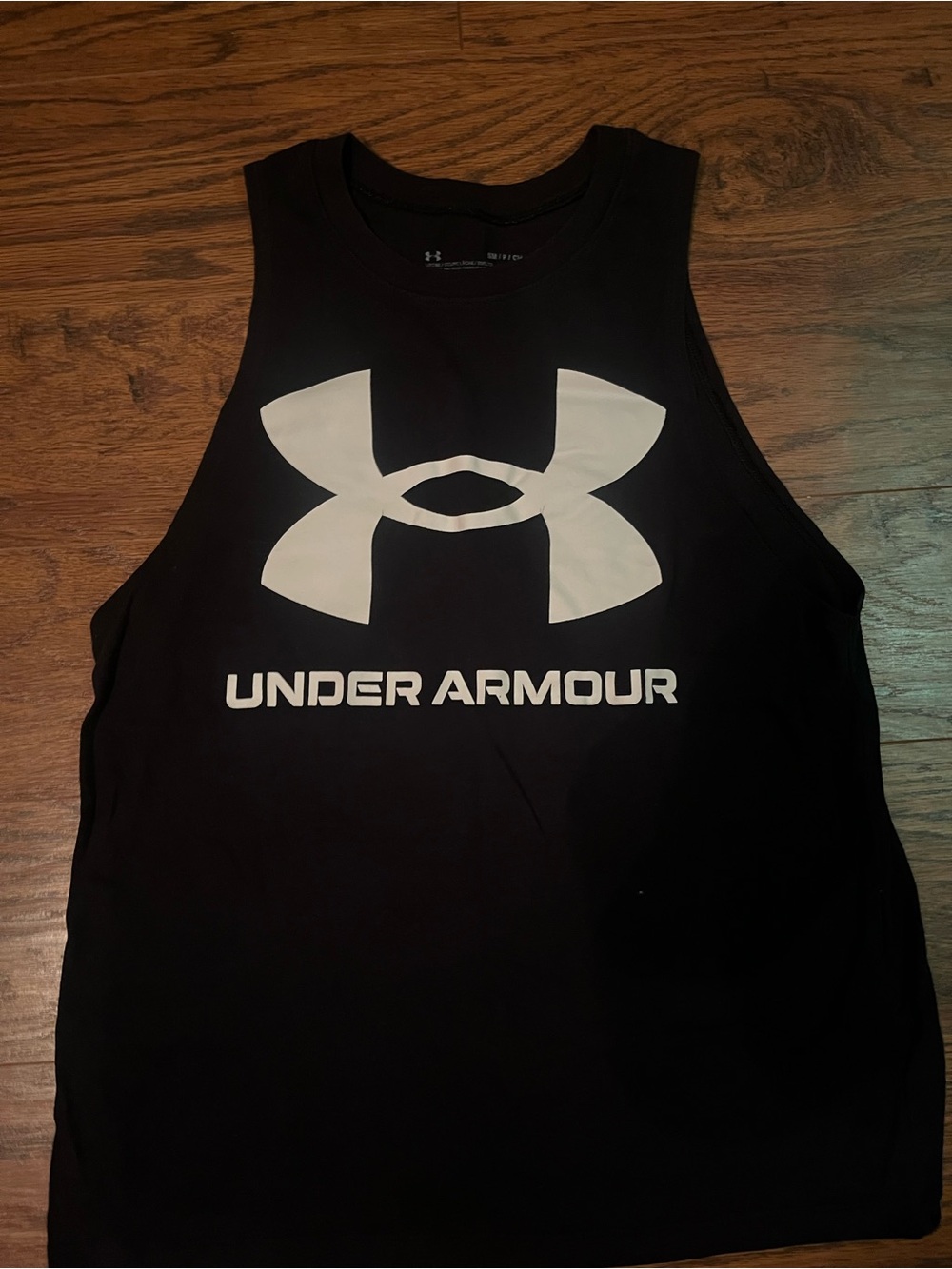 Under Armour Black Tank Top with White Logo